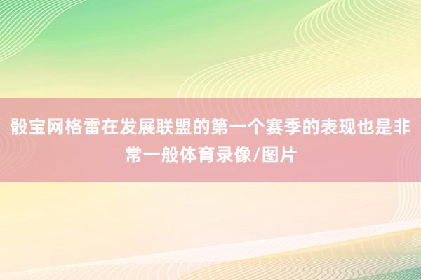 骰宝网格雷在发展联盟的第一个赛季的表现也是非常一般体育录像/图片