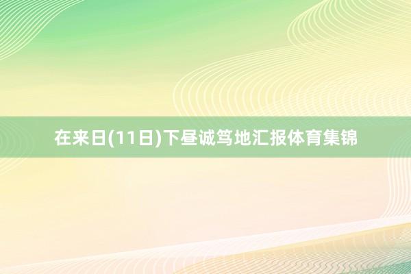 在来日(11日)下昼诚笃地汇报体育集锦