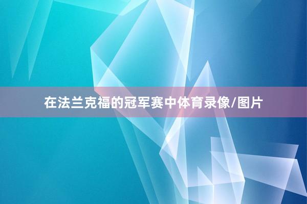 在法兰克福的冠军赛中体育录像/图片