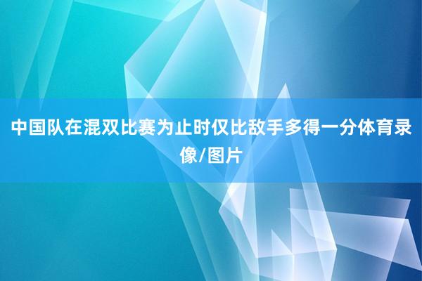 中国队在混双比赛为止时仅比敌手多得一分体育录像/图片